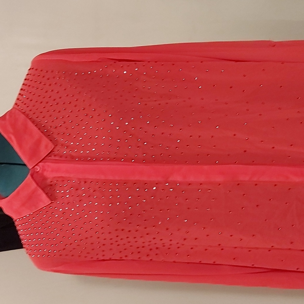 Fuchsia, see thru blouse